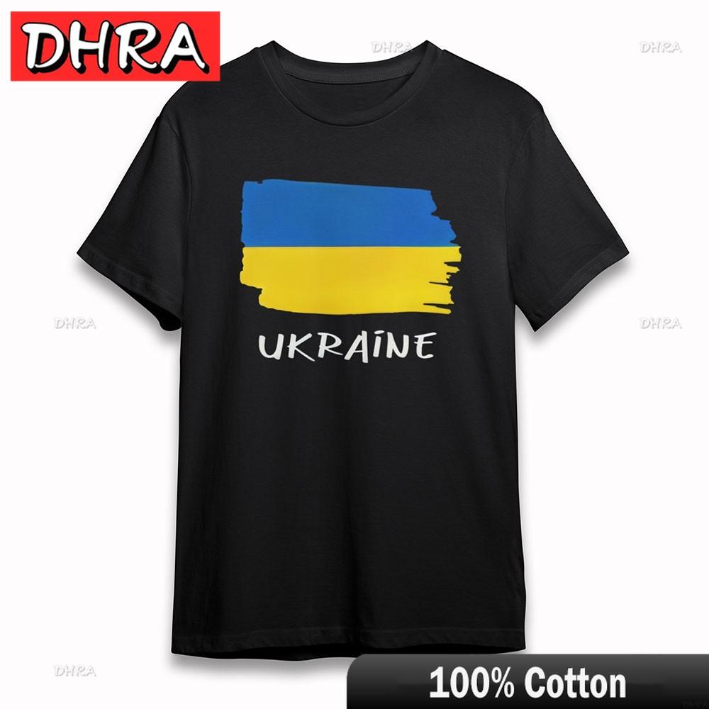 

Женская мягкая футболка оверсайз Украина Сине-желтые брызги Короткая хлопковая черная одежда Футболки для повседневной носки Футболка унисекс 4XL