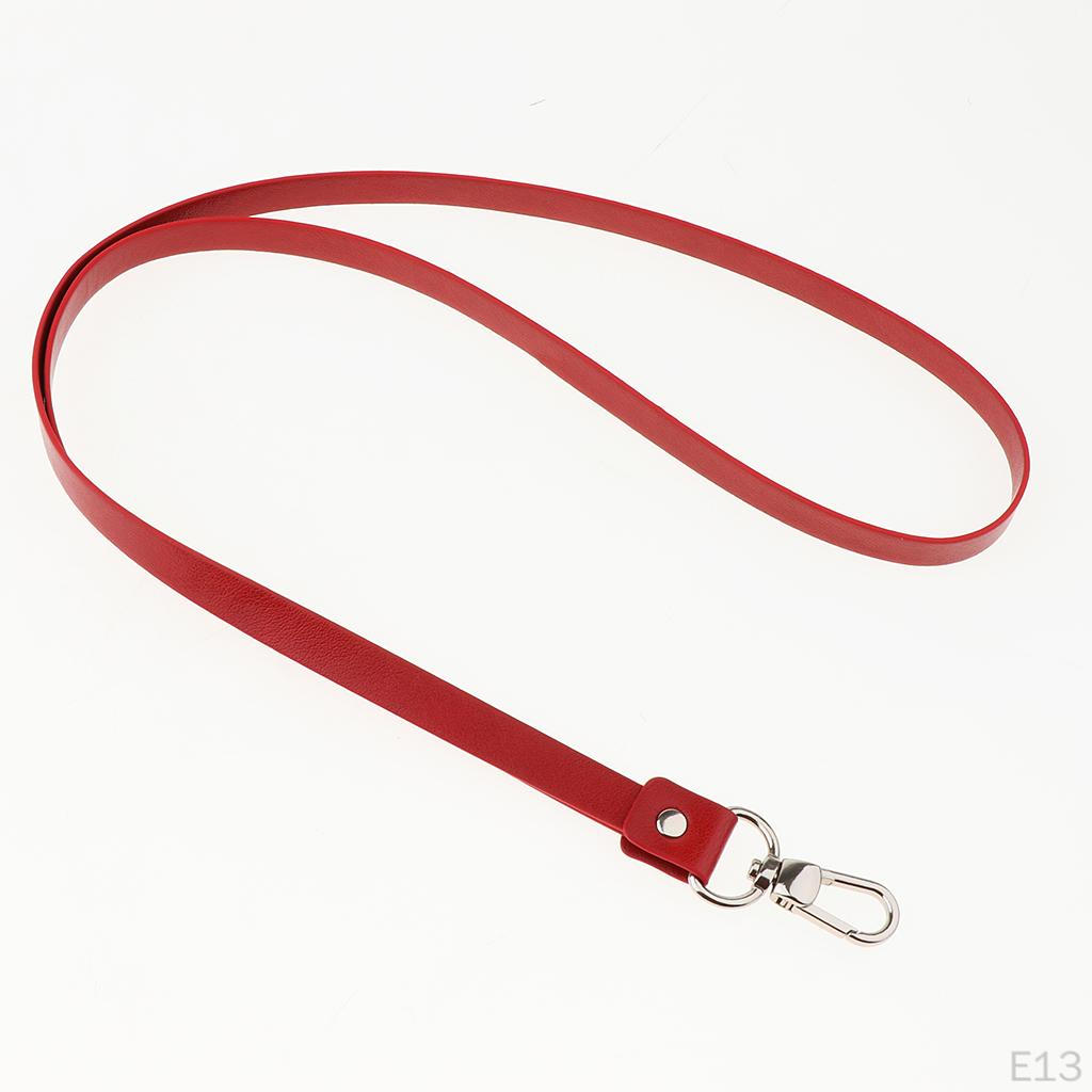 Retro PU Kožený Krční Popruh Šňůrka Kovový Klip Karty Odznaky