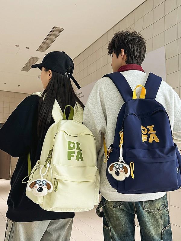 Jugend-Campus-Rucksack mit Buchstabenmuster und Nylon für Studenten