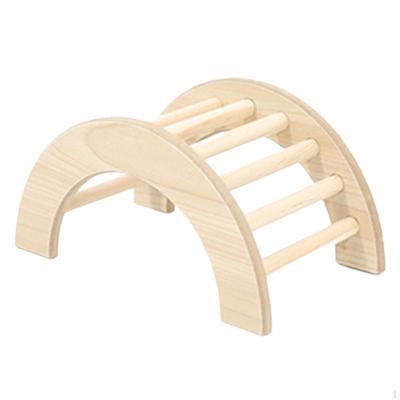 Cage Accessories Small Pet Castle Home with Climbing Ladder Hamster Hideout Wood Animal