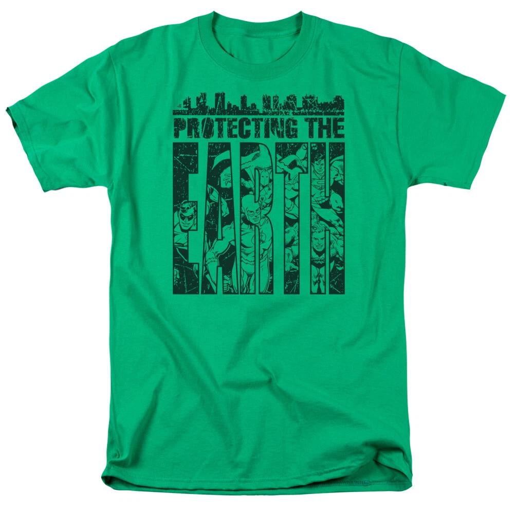 

Justice League Of America Protecting The Earth T-Shirt - through 4X 2XL