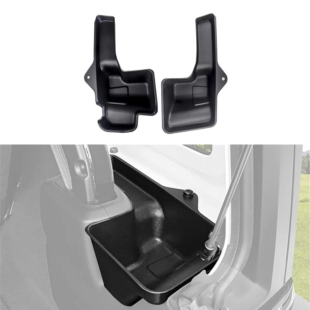 Rear Trunk Side Storage Box Organizer Tray Left Right for Jeep Wrangler JL 4-door 2018- Car Interior Accessories Black