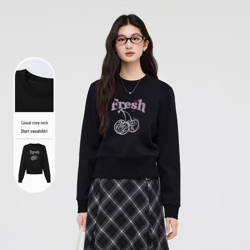 FivePlus Women s Cherry Pattern Short Sweatshirt XL