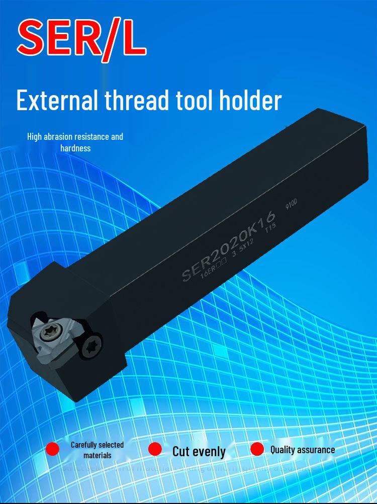 CNC Lathe Tool Holder for SER2020K16/2525M16 Forward/Reverse External Threading