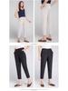 Women's High-Waist Cotton Linen Cigarette Pants - Summer 2025, Petite Eight-Point Casual, Straight Leg