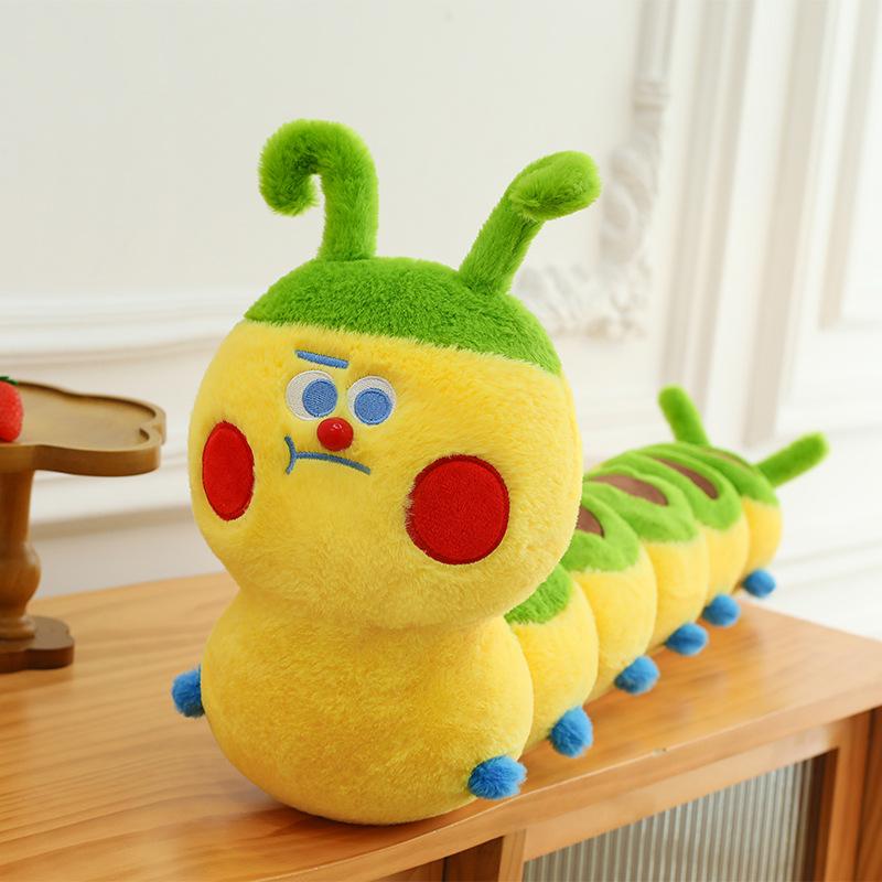 Caterpillar Stuffed Cute Animal Plush Toy For Kids Bedroom Cushion Decoration