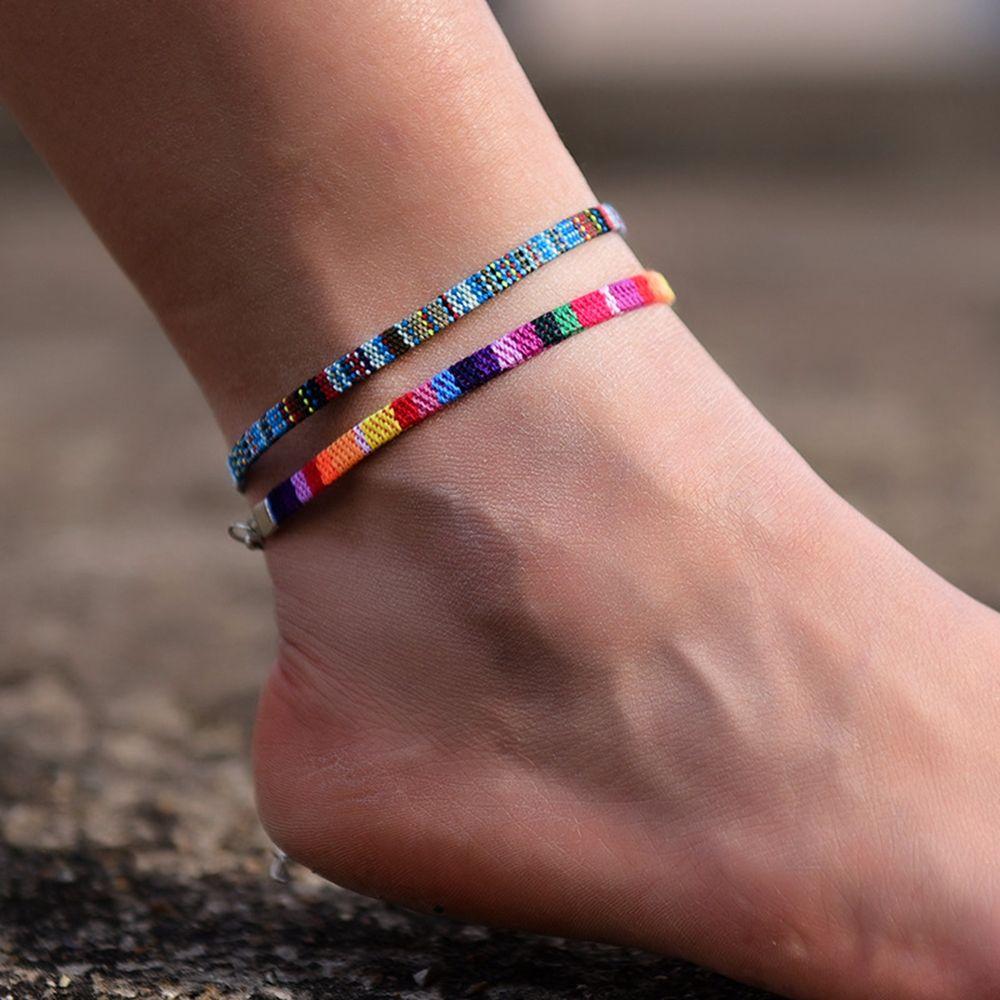 Adjustable Bohemian Hand-knitte Woven Anklet Fashion Jewelry Beach Colorful Rope Adjustable Bohemian Hand-knitte Woven Anklet Fashion Jewelry Beach Colorful Rope