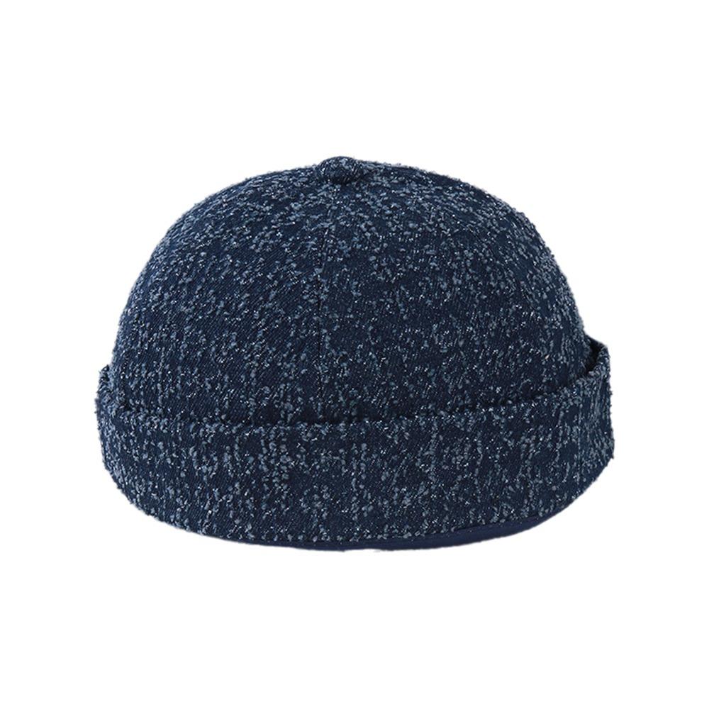 Fashion Washed Cotton Docker Cap Adjustable Windproof Brimless Skullcap Casual Retro Beanie Hat Hip Hop