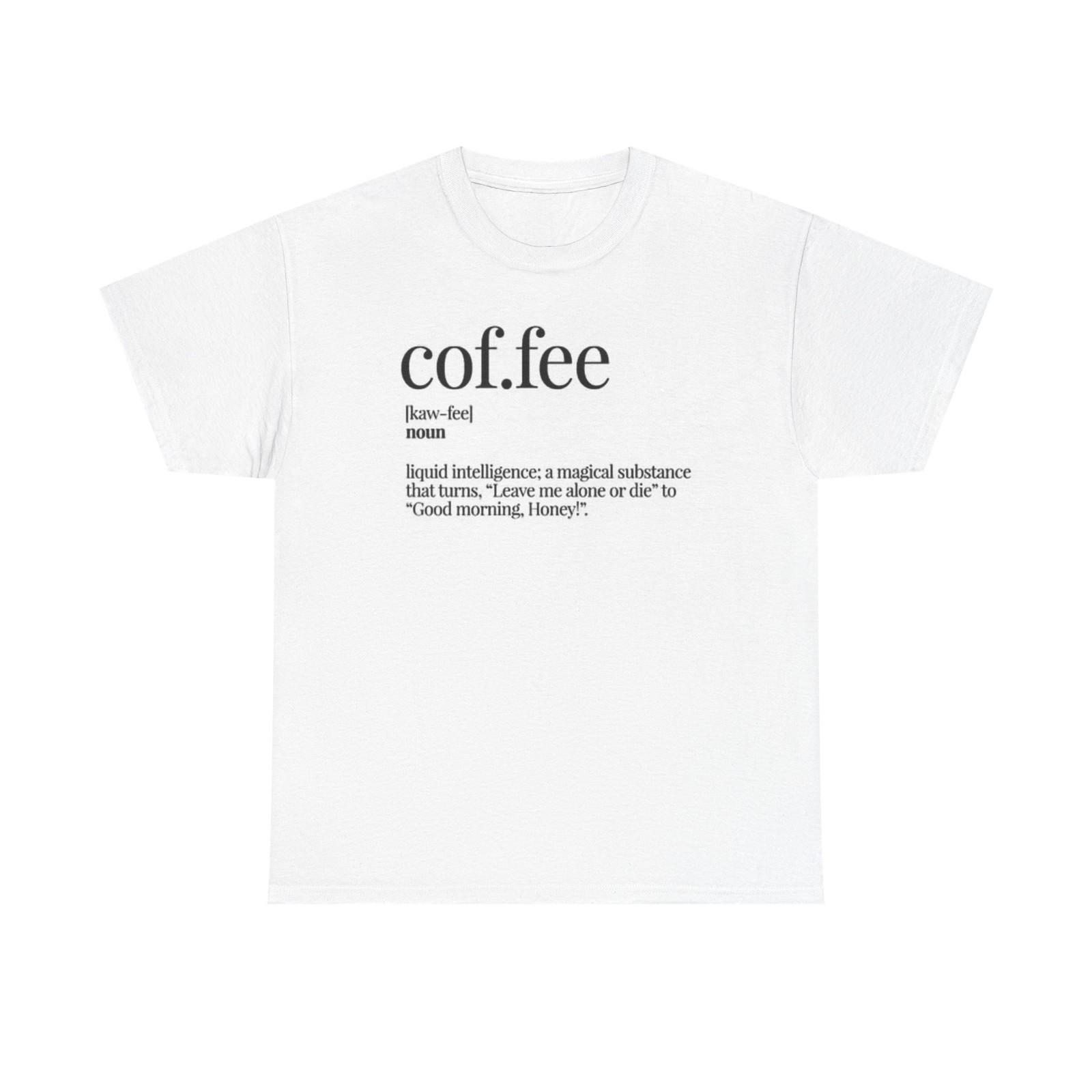 Coffee Definition Graphic T Shirt Funny Poster Coffee Lover Unisex Heavy Cotton L