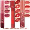 4 in 1 Cute Matte Lipstick Crayon Kit Combo Purple Lip Tint Velvet Sexy Moisturizing Lipstick Pen Waterproof Lasting Lip Makeup