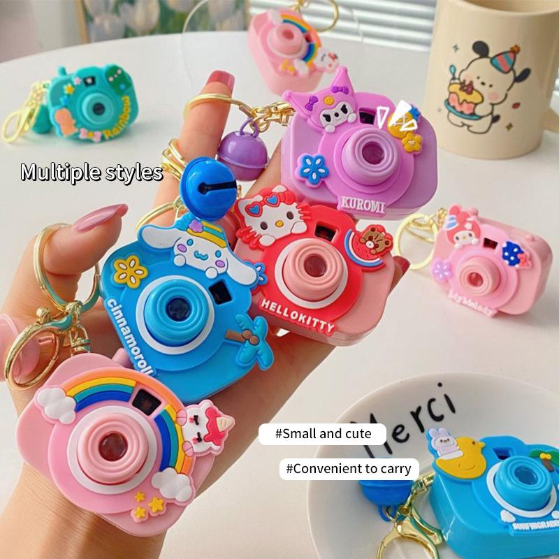 Creative Projection Camera Pendant Keychain Cute Doll Keychain Pendant Fashion Bag Decoration Accessories Children Gifts