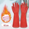 Extended Winter Lined Rubber Cleaning Gloves