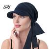 Cappello estivo leggero da donna, foulard, motivo floreale, lacci, nastro, turbante, tessuto morbido, accessorio per copricapo, cappello parasole per esterni, viaggi, ciclismo