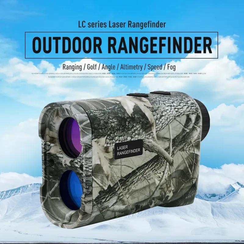 HD Laser Rangefinder Distance Meter 600/800/1000M Monocular Telescope Speed Meter Flag-Lock for Golf Hunting Range Finder