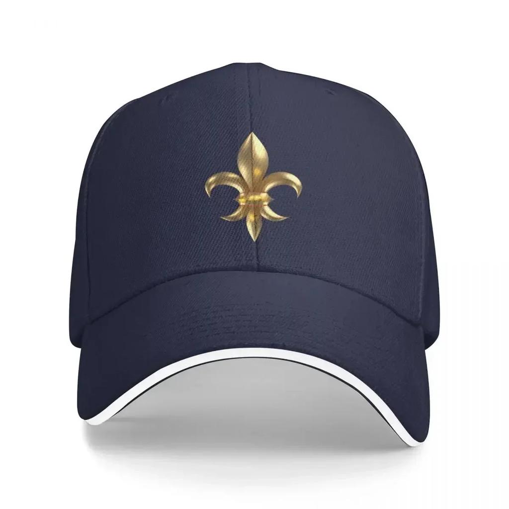 Fleur de Lys Fleur de Lis D zlatý vzhled Baseballová čepice letní klobouk Koňský klobouk Unisex Luxusní značka Dámské