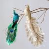 Christmas Tree Decoration Feather Bird Decor Vibrant Holiday Decor Bright Colors