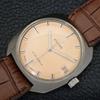 VINTAGE ENICAR STAR JEWELS HAND-WINDING SWISS MENS BEIGE DIAL WATCH A700137-5 R201-a700137