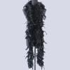 Dyed Red Scarf 80g Turkey Feather Boa for Home Party Wedding Christmas Decor DIY Craft Clothing Costume Dance Dress Accessory