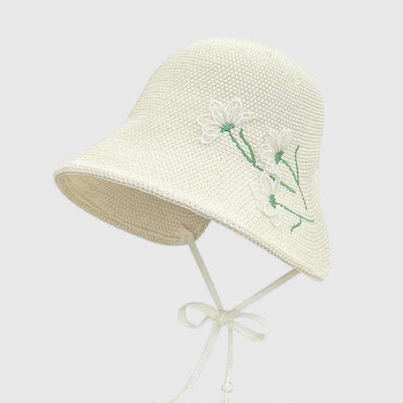 Summer Hat Women's Sunshade and Sunscreen Summer Outdoor Breathable Knitted Hat Foldable Sun Hat