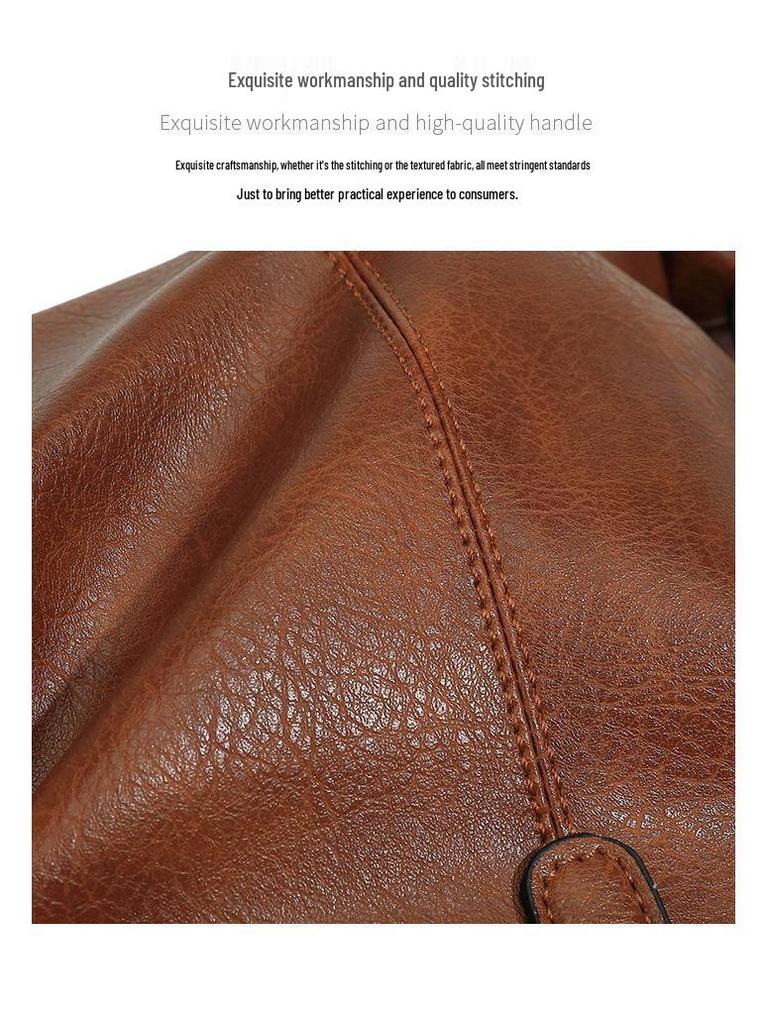 Retro Women's Commuting Tote: High-End, Large Capacity, Crossbody, Fashionable One-Shoulder Bag