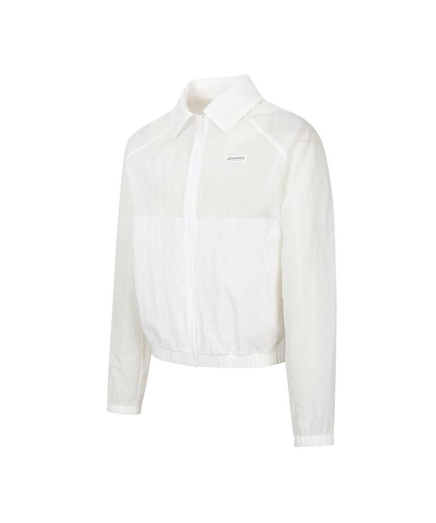 Discovery Expedition Women'S Freshvent Collared Crop Windbreaker (N/White)