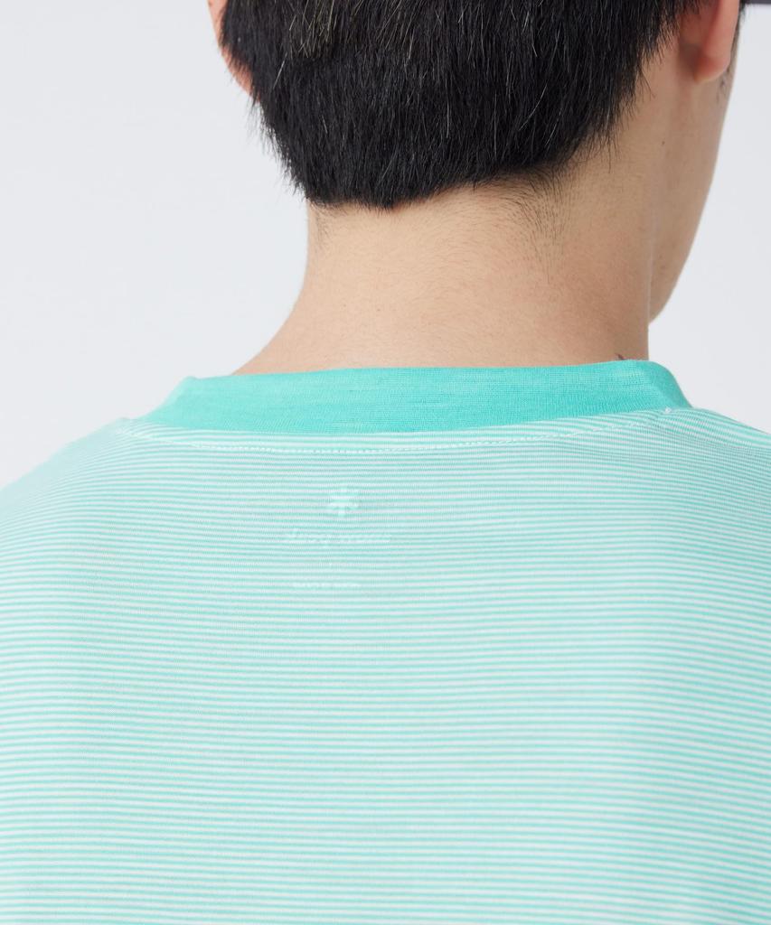 Summer Wool Stripe Short Sleeve LIGHT GREEN M [Snow Peak] T-Shirt CS-26SU009 T-shirt T-shirt Men's Women's