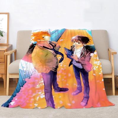 Sasaki e Miyano Fleece Throw Blanket para decoração de sofá Toalha de praia Cobertores personalizados King Size Fofo Xadrez Microfibra Cama