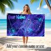 Astronaut Space Theme Quick Dry Beach Towel Custom Name Text Print Large Sand Resistant Towel Beach Vacation