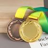 Metall-Auszeichnungsmedaillen mit Halsband Gold Silber Bronze Stil für Sport Akademiker oder jeden Wettbewerb Durchmesser