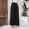 Spring/Summer Polka Dot Print High-Waisted Wide-Leg Pants Elegant Loose-Fit Casual Comfortable Slimming Long Pants