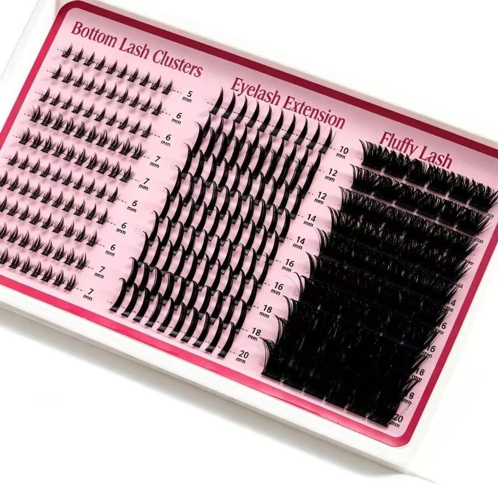 Lower Eyelashes Lash Extensions Kit DIY Segmented False Eyelashes Kit Manga-style Eye Makeup