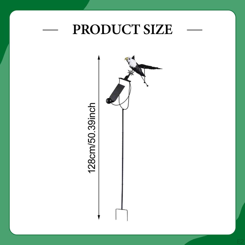 Garden Rocker Wind Sculpture Eagle Stake Realistic Decoration Creative Figurine Bird