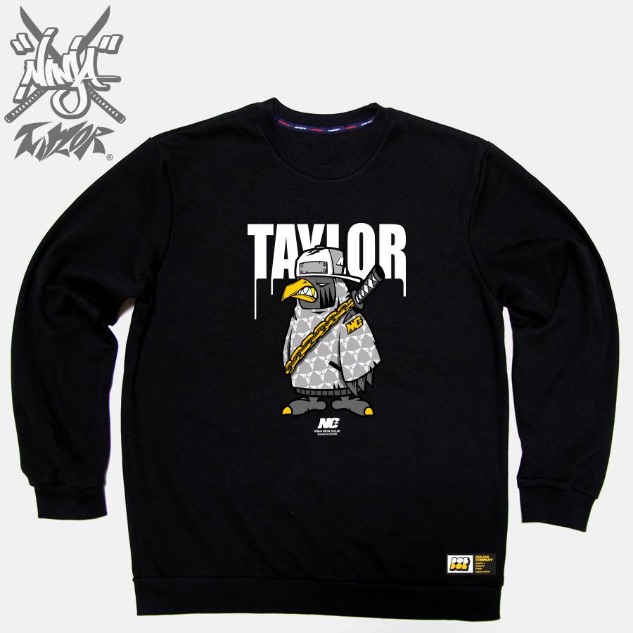 DOLDOL Ninja Crow Taylor_Mtm-04 Ninja Crow Tailor Character Graphic Design Long Sleeve Sweatshirt