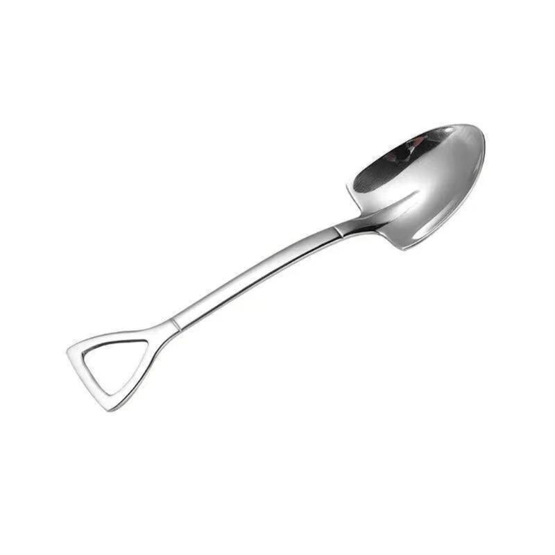  Coffee Spoons Cutlery Steel Shovel Ice Cream Spoon Convenient Utensils for Coffee