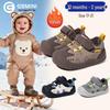 Yingbeimi Children's Non-slip Winter Walker Shoes - Velvet Warm, Soft Sole for Kindergarten Boys and Girls.