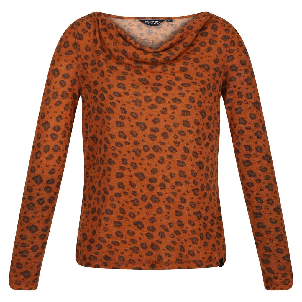Regatta Womens/Ladies Frayda Leopard Print Cowl Neck Top