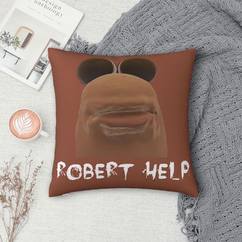 Marcus The Worm Robert Help 5861933095.6072 Square Pillow Cases Cushion Cover Custom Zippered Decorative Pillowcase For Home 18"
