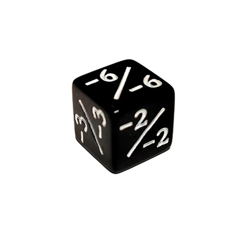 

10 шт. 5 положительных +1/+1 и 5 отрицательных -1/-1 счетчиков кубиков для Magic The Gathering чёрный