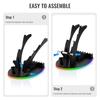 Colorful Light Stand For Controllers And Game Accessories Storage Headset Organization With DIY Design And Color Option