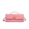 New Ostrich Pattern Hand-woven Horizontal Shoulder Bag Fashionable Commuter Baguette Bag Diagonal Span Bag