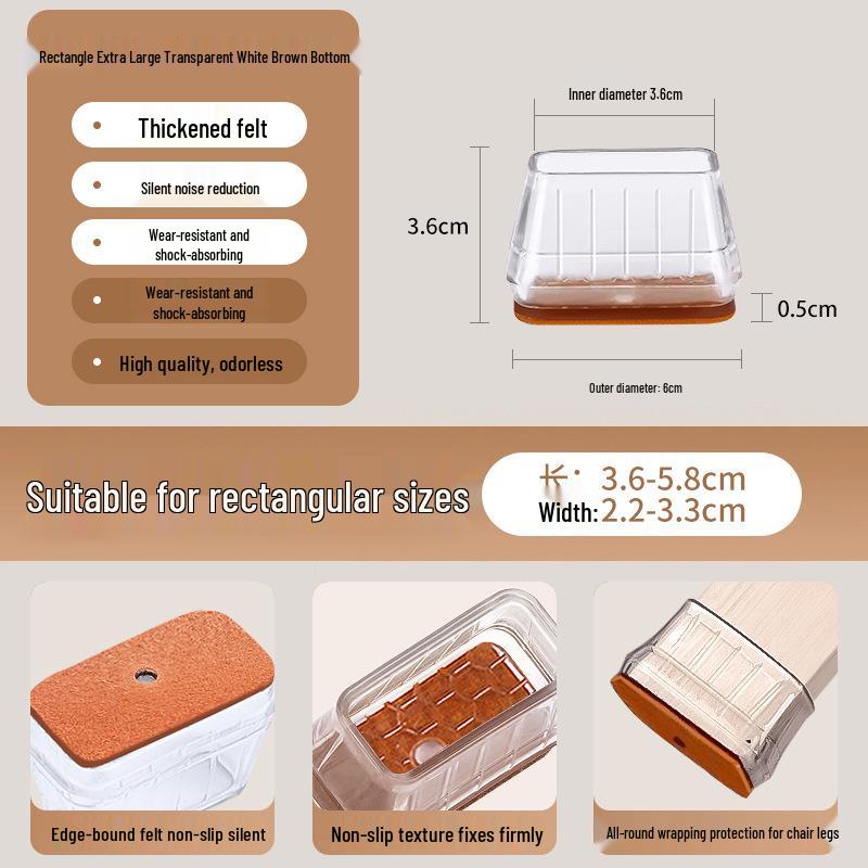 Silicone Chair and Table Leg Covers - Silent, Non-Slip Protection for Furniture