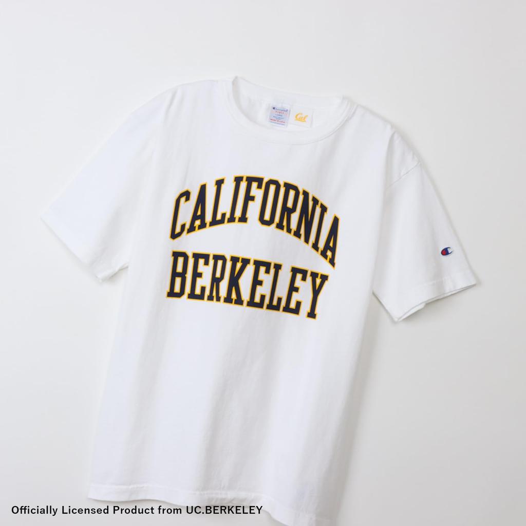 Champion Short Sleeve College Licensed Graphic UC Berkeley Made In Size L T-Shirt, 100% Cotton, 7oz, Print, T1011, Heavyweight, USA, C5-X304, Men's