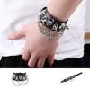 Fashion, Personality, Domineering Skull, Rivet, Punk Street Accessories, Pu Leather Bracelets, Halloween Gifts