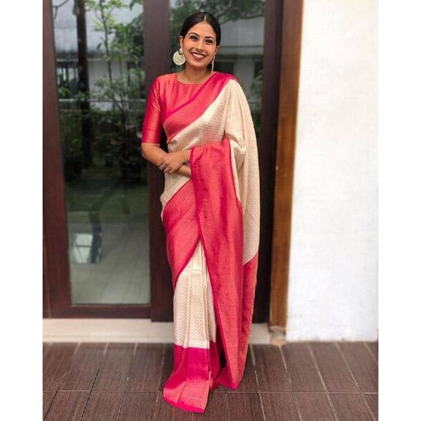 Stylish Wedding Sarre for Women ,Blouse (Need To Be Stitched As Per Size And Fit)