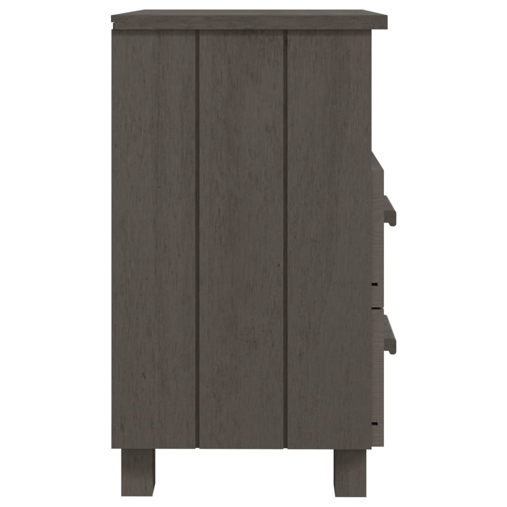 Vidaxl Szafka Nocna Hamar, Jasnoszara, 40X35X62 Cm, Drewno Sosnowe