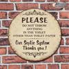 1pc Funny Vintage Round Tin Sign Please Do Not Throw Anything Other Than Toilet Paper Into The Toilet Septic System Plaque
