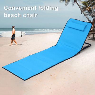 Folding Beach Mat Lounge Chair Adjustable Lightweight Waterproof Sand-proof Portable Travel Outdoor Camping Picnic Blanket with Back Support