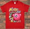 Latest Adult and Childrens Star Kirby Retro Game Classic Character Family Photo Fun Creative Loose Cotton Short Sleeve