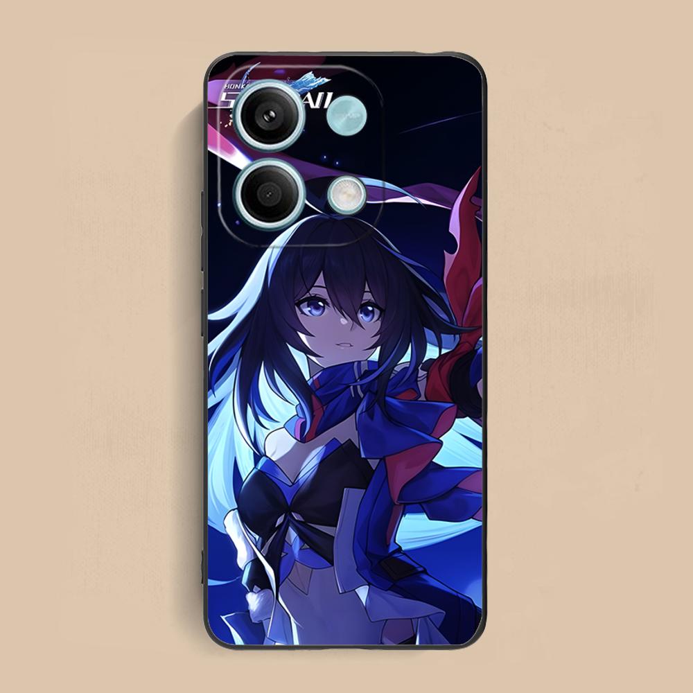 HSR Seele Matte TPU Mobile Phone Case for Xiaomi Redmi Note 14 13 12 11 S Pro Plus 4G 5G Colorful Printing Cover
