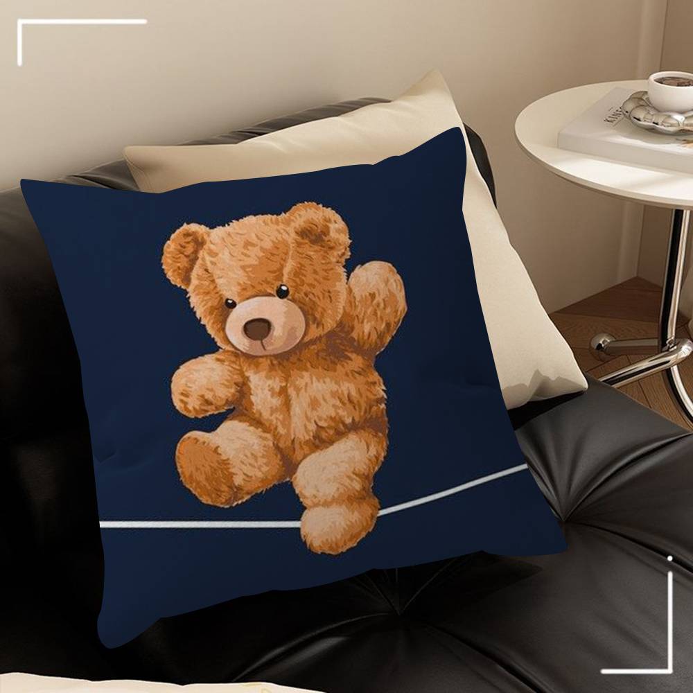 cute Furry cute Bear Polo    Cushion Cover Pillow Cover Decor Pillowcase Printed Cushion Case for Couch